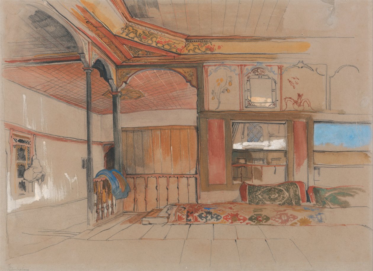 Wnętrze Domu Wschodniego autorstwa John Frederick Lewis