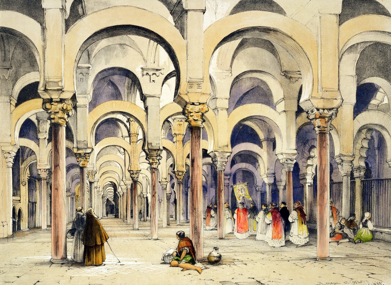 Meczet w Kordobie, ze „Sketches of Spain”, ryty przez Charlesa Josepha Hullmandela (1789-1850), opublikowany 1836 autorstwa John Frederick Lewis