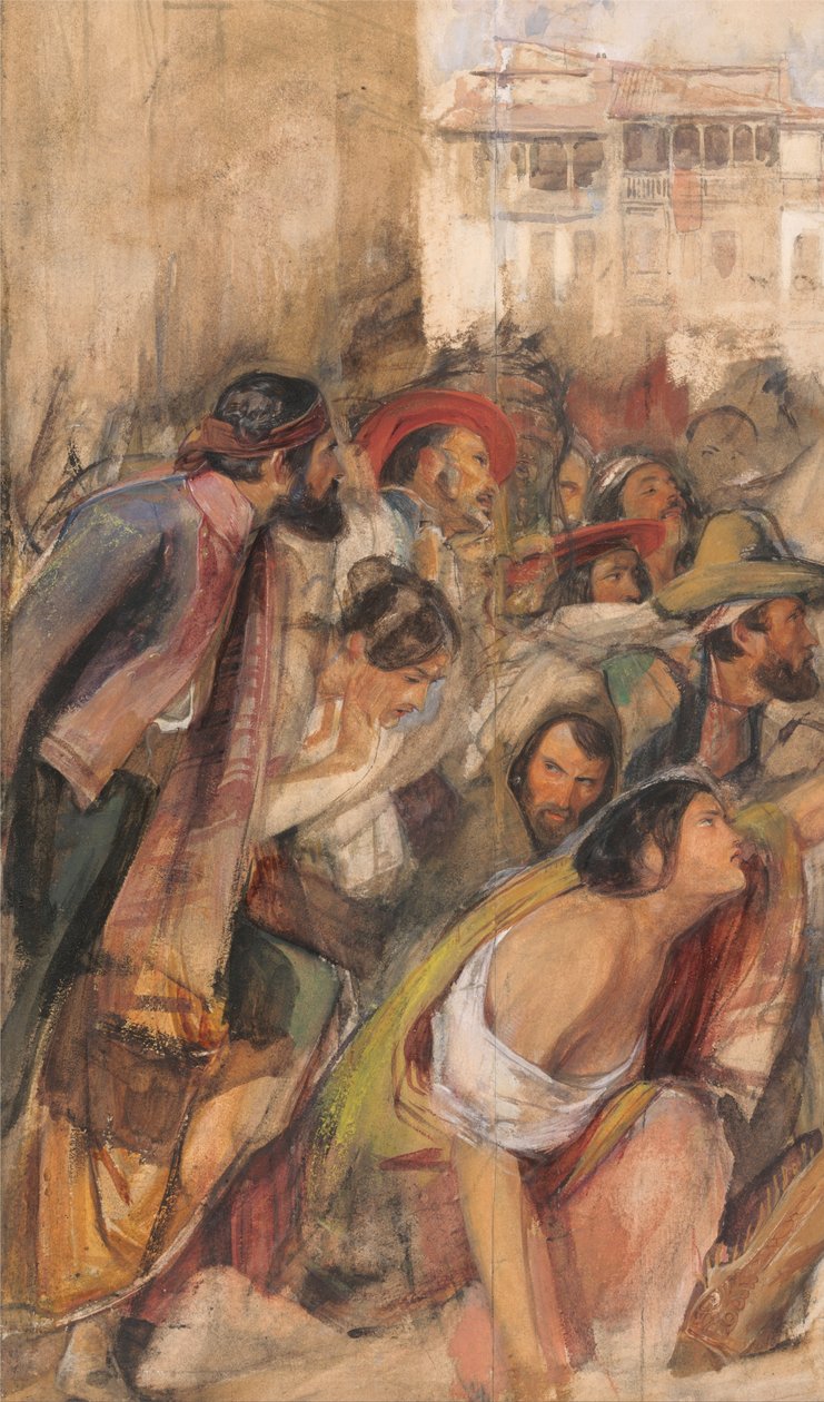 Studium do proklamacji Don Carlosa autorstwa John Frederick Lewis