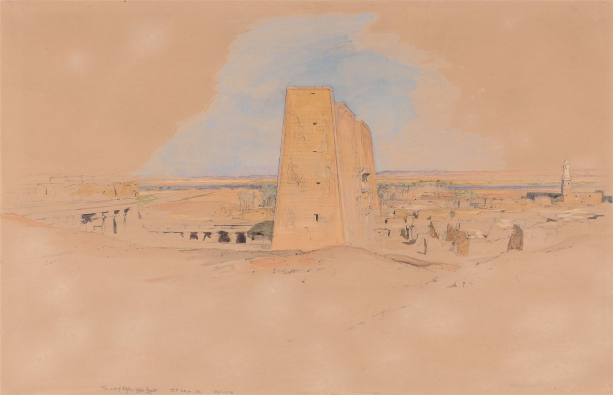 Świątynia Edfou, Górny Egipt autorstwa John Frederick Lewis