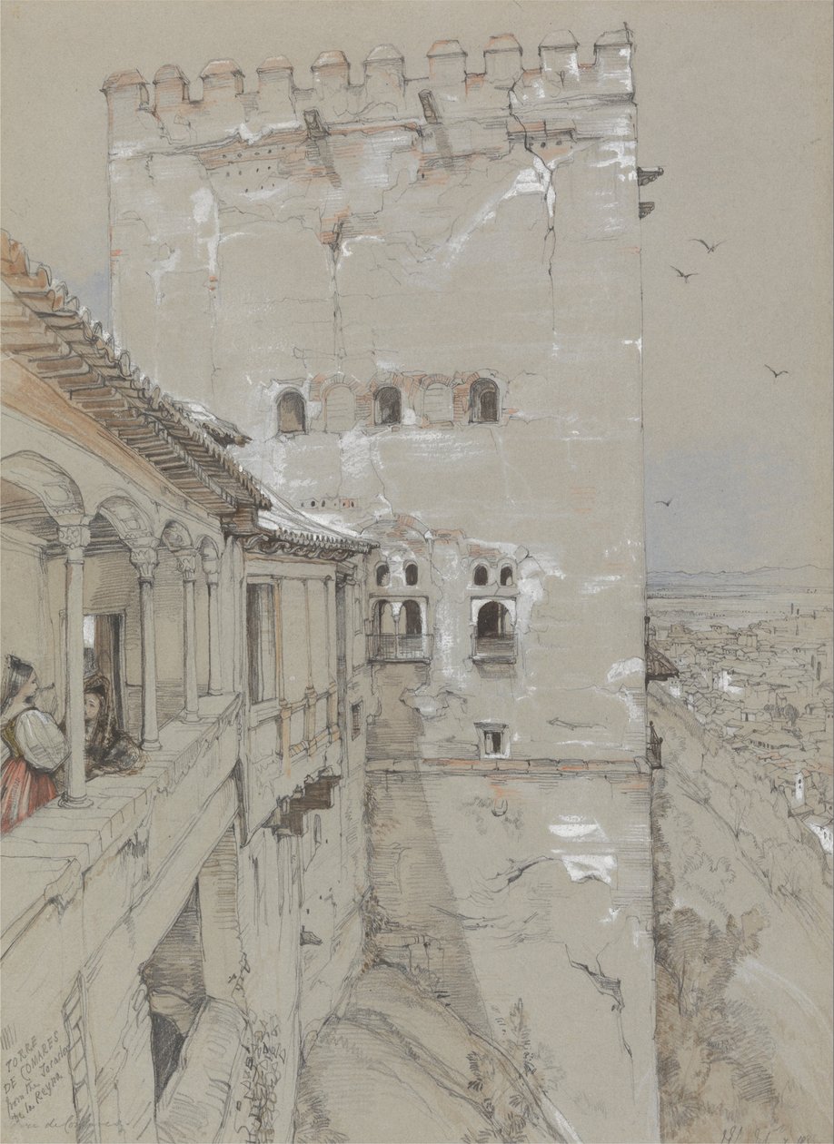 Wieża Comares, Alhambra, 1835 autorstwa John Frederick Lewis