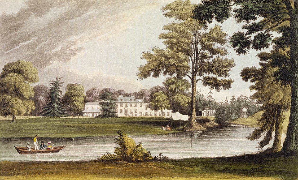 Stoke Place, z „Repozytorium Sztuki” Ackermanna, wydane ok. 1826 r. autorstwa John Gendall