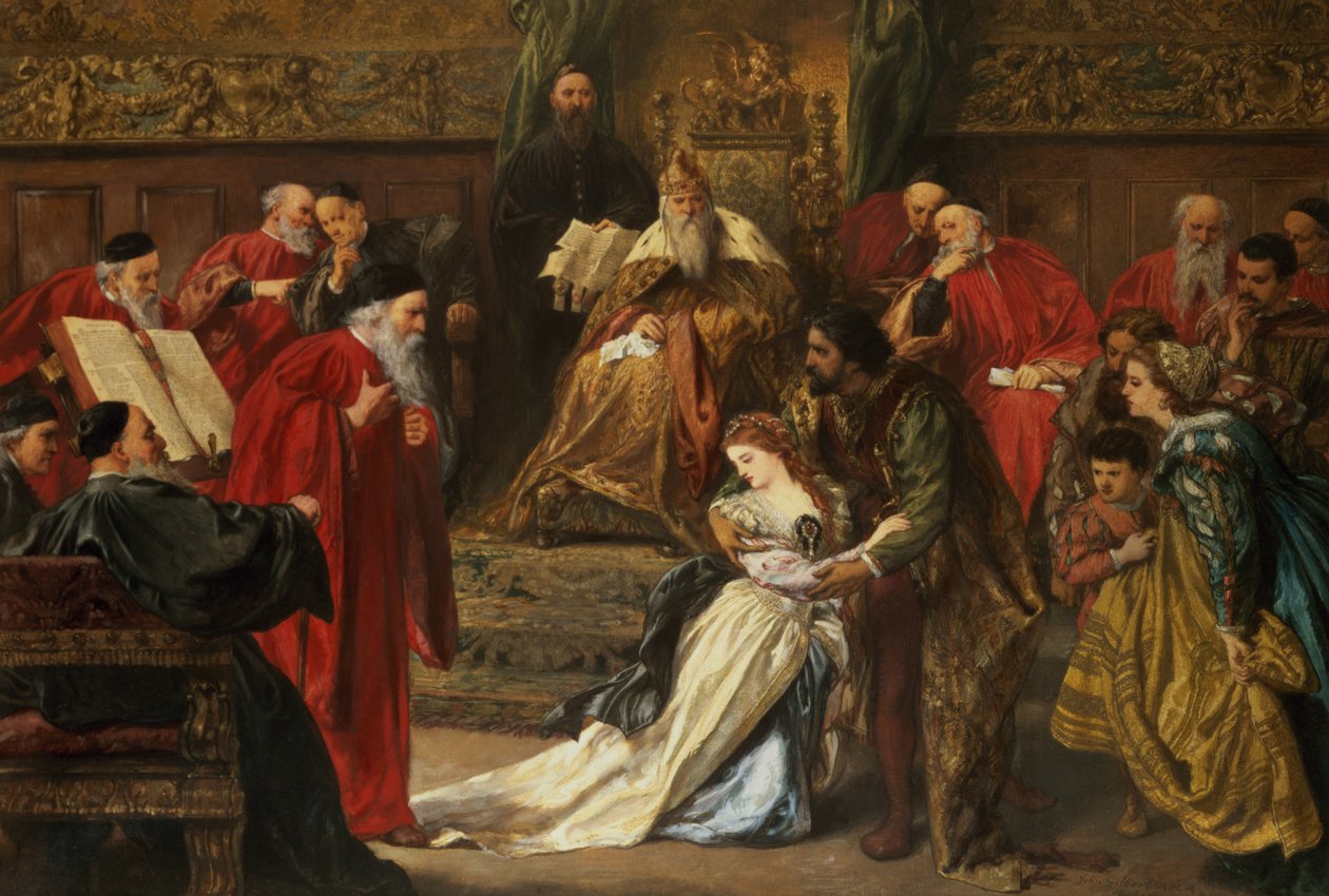 Cordelia na dworze króla Leara, 1873 autorstwa John Gilbert