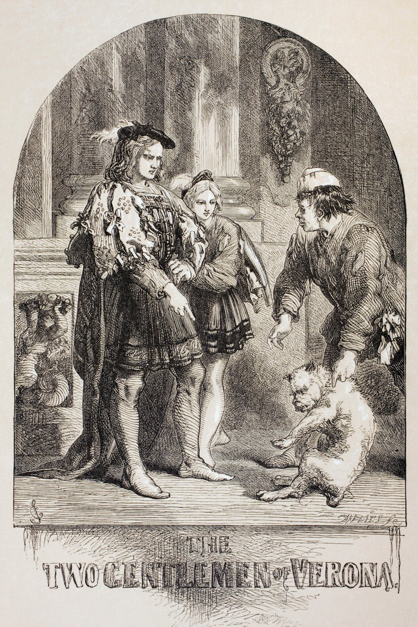 Ilustracja do Dwóch panów z Werony, z "Ilustrowanej Biblioteki Shakespeare