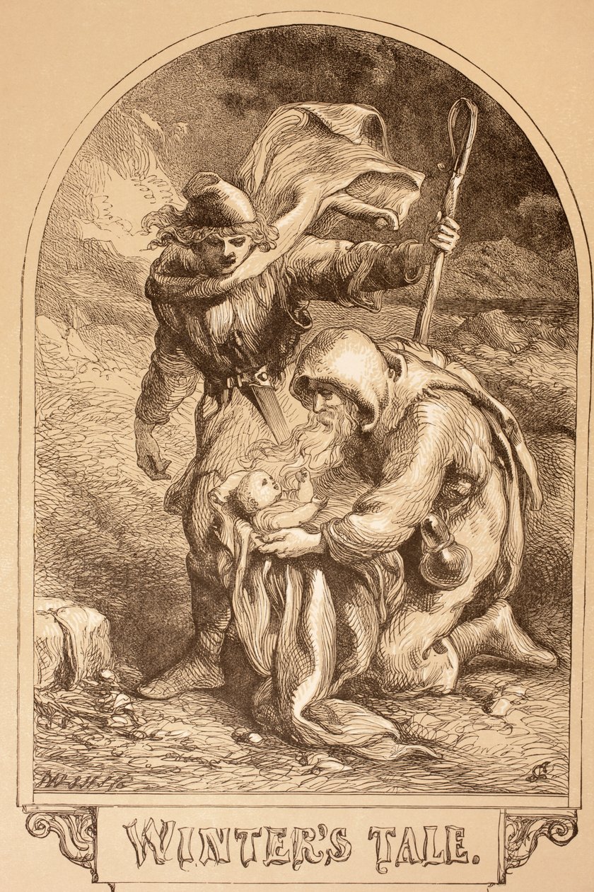 Ilustracja do Opowieści zimowej z „The Illustrated Library Shakespeare”, wydanej w Londynie 1890 autorstwa John Gilbert