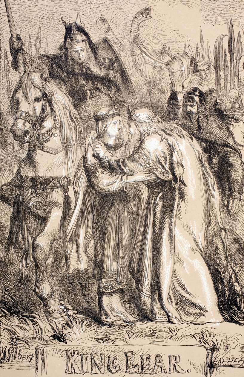 Król Lear, 1890 autorstwa John Gilbert