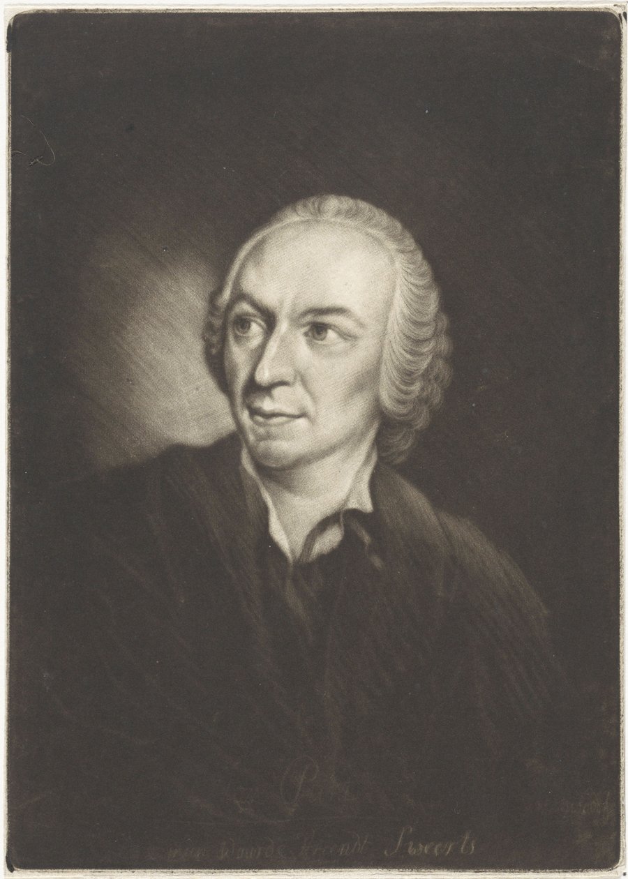 Portret malarza Jana Punta (mezzotinta) autorstwa John Greenwood
