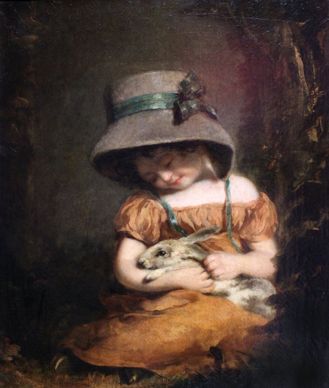 Dziewczyna z królikiem autorstwa John Hoppner