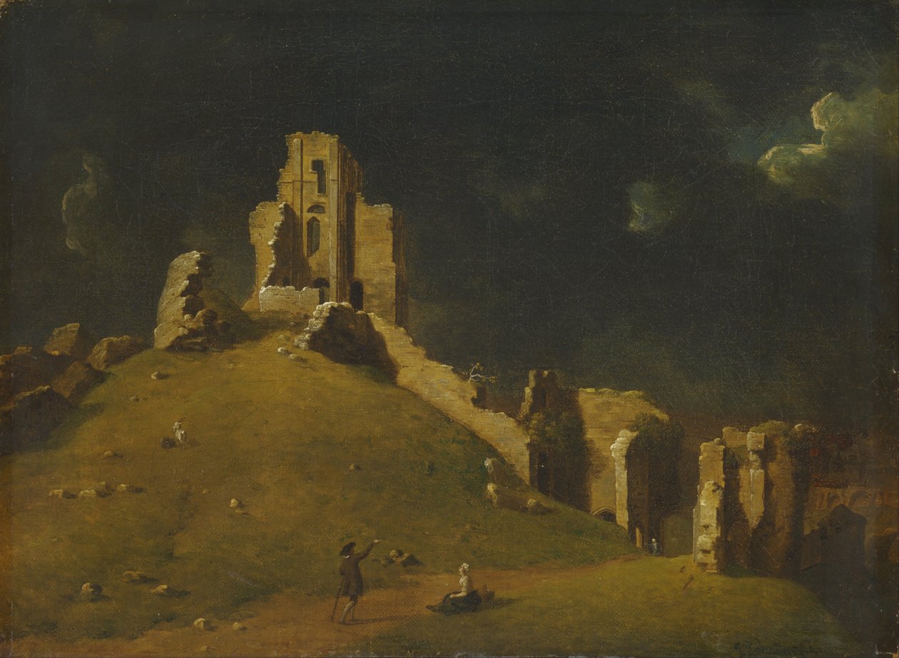 Zamek Corfe, Dorset autorstwa John Inigo Richards