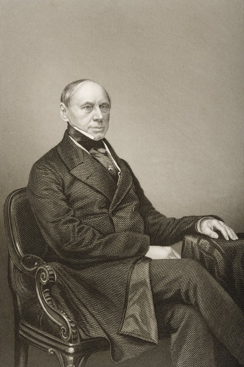 Hrabia Ernst Philipp Brunnow (1797-1875) rytowany przez D.J. Pound z fotografii, z „The Drawing-Room of Eminent Personages, Volume 2”, wydanej w Londynie, 1860 autorstwa John Jabez Edwin Paisley Mayall