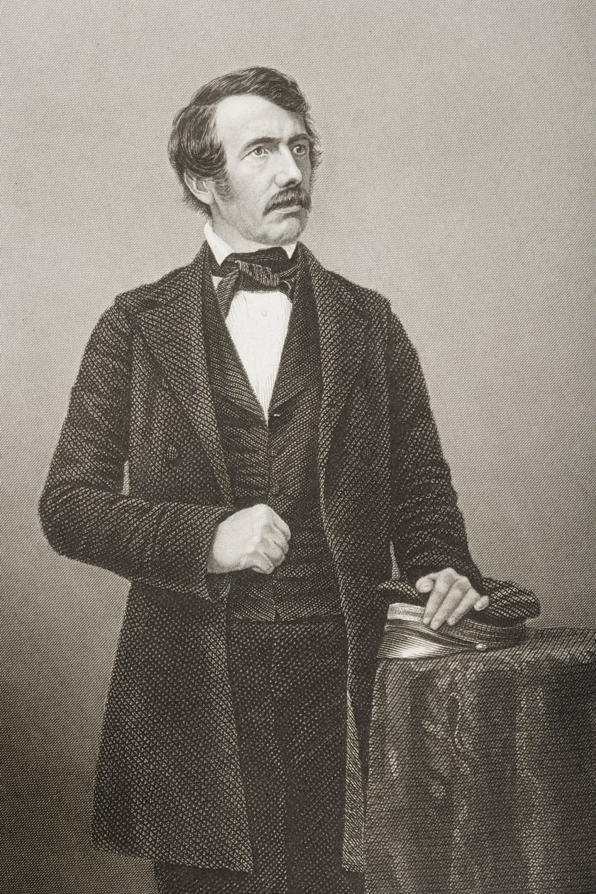 David Livingstone (1813-73) wyryty przez D.J. Pounda z fotografii, z "The Drawing-Room of Eminent Personages, Volume 2", wydanej w Londynie, 1860 (szczegóły patrz 266634) autorstwa John Jabez Edwin Paisley Mayall