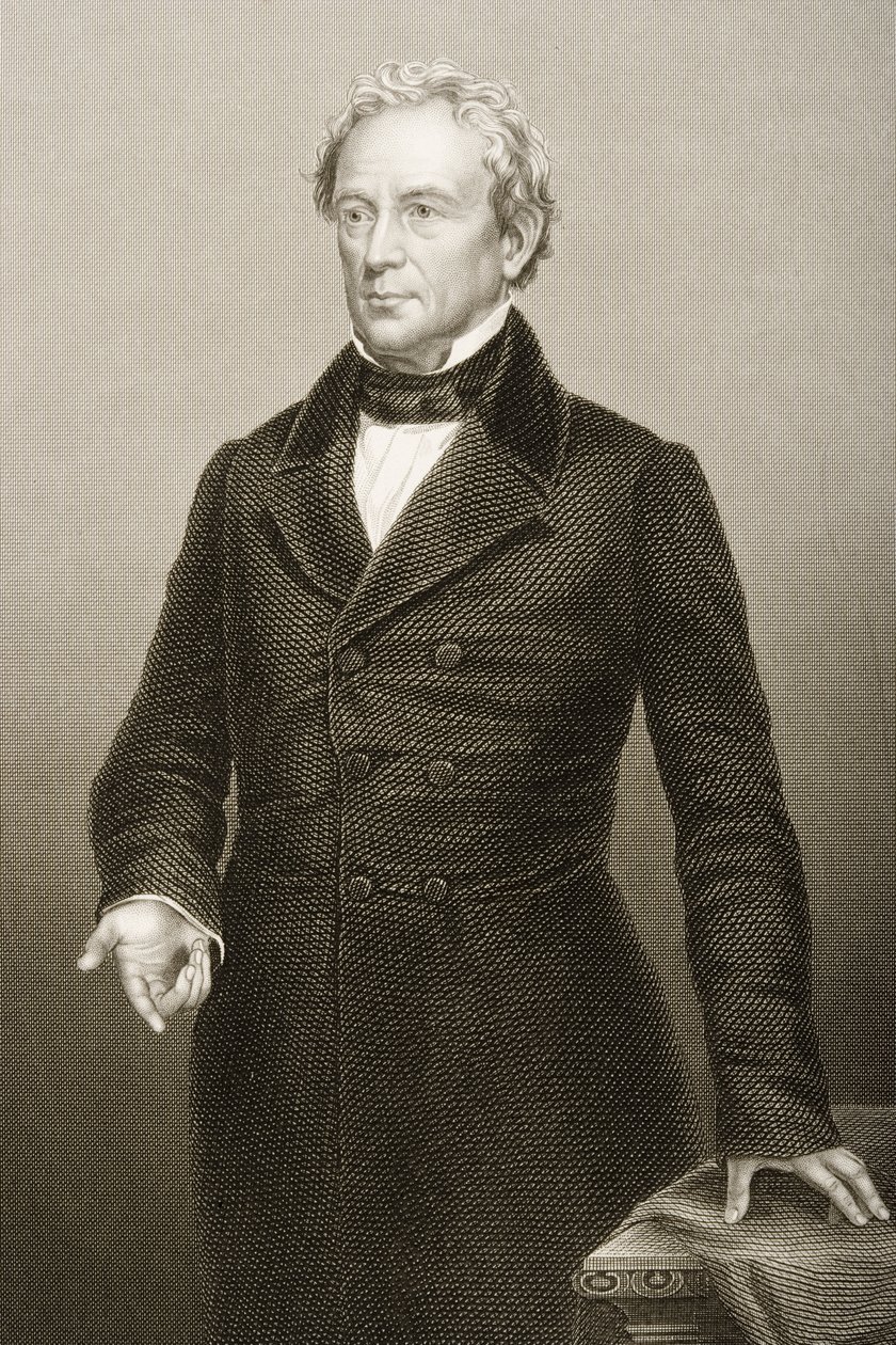 Edward Everett (1794-1865) grawerowany przez D.J. Pound z fotografii, z „The Drawing-Room of Eminent Personages, tom 2”, wydanej w Londynie, 1860 (rycina) autorstwa John Jabez Edwin Paisley Mayall