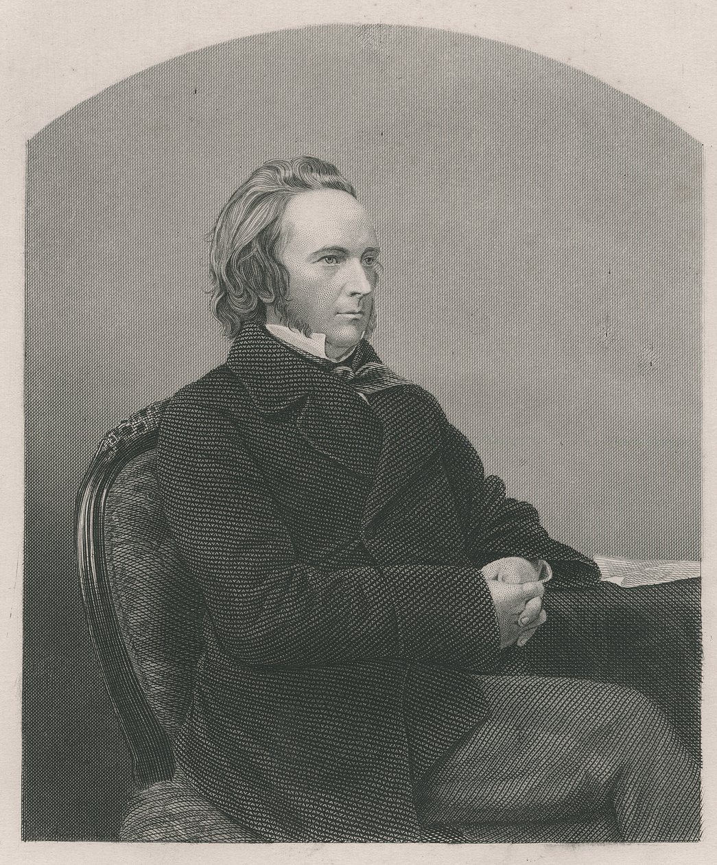 George John Douglas Campbell, 8. książę Argyll, grawerowane przez D.J. Pound z fotografii, z „The Drawing-Room of Eminent Personages, Volume 2”, wydanej w Londynie, 1860 autorstwa John Jabez Edwin Paisley Mayall