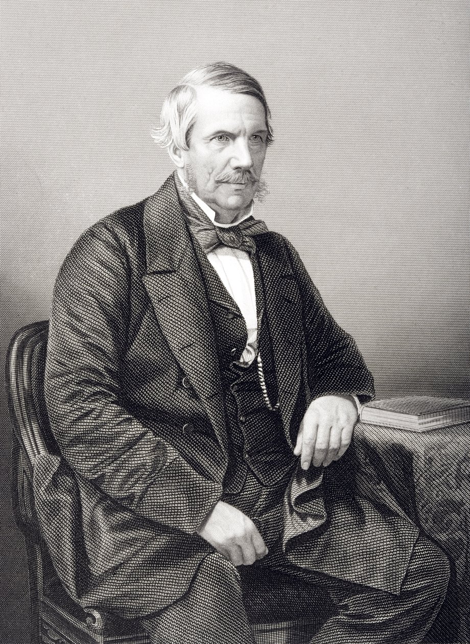 Sir John Laird-Mair Lawrence (1811-79) 1. baron Lawrence, grawerowane przez D.J. Pound z fotografii, z „The Drawing-Room of Eminent Personages, Volume 2”, wydanej w Londynie, 1860 autorstwa John Jabez Edwin Paisley Mayall