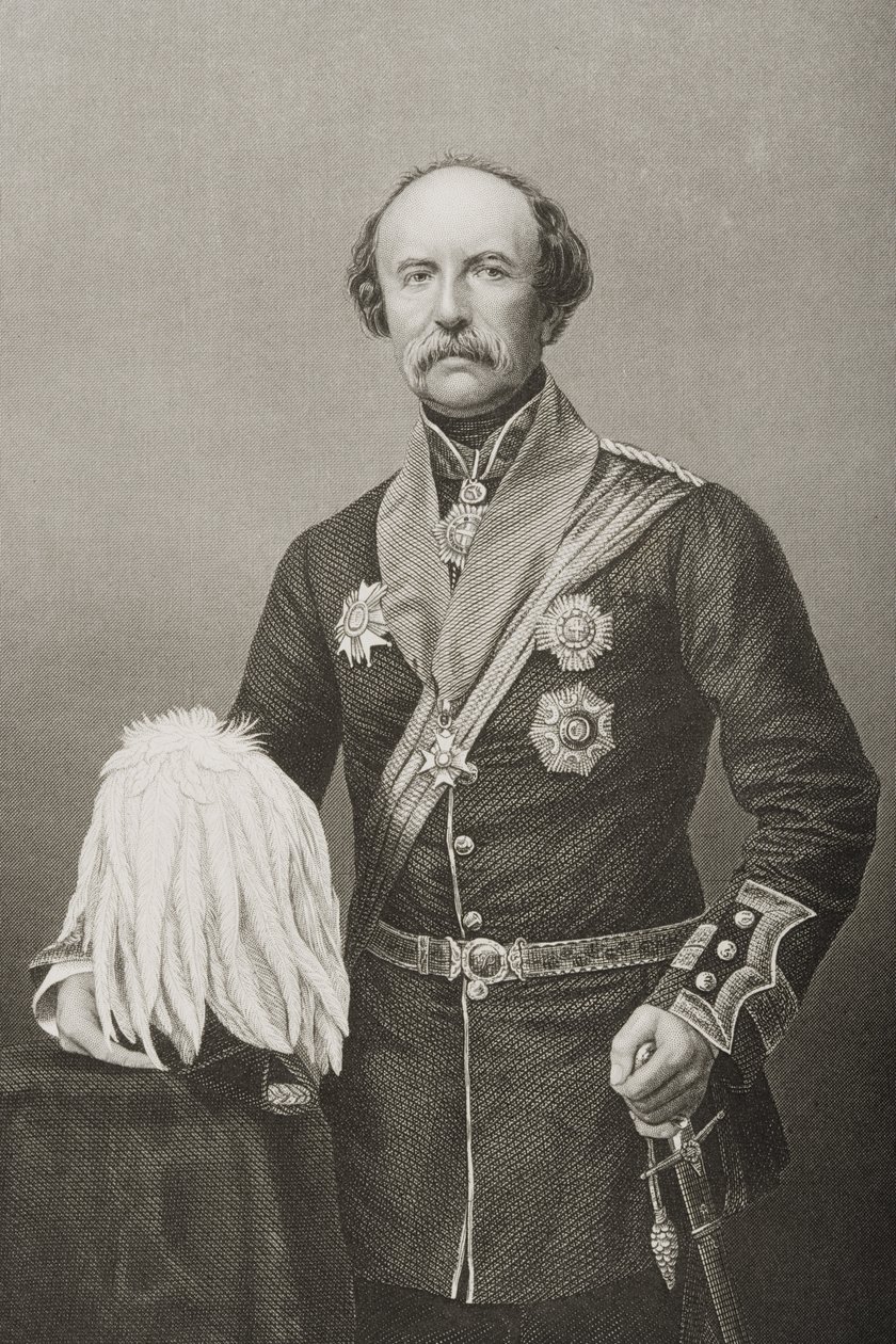 William Fenwick Williams z Kars (1800-83) K.C.B., wyryty przez D.J. Pounda na podstawie fotografii, z "The Drawing-Room of Eminent Personages, Volume 2", wydanej w Londynie w 1860 r. autorstwa John Jabez Edwin Paisley Mayall
