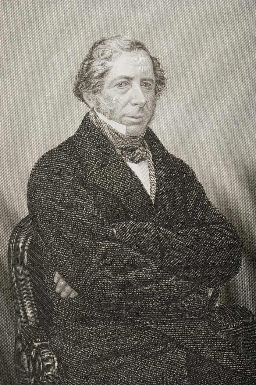 William Henry Wilson (1797-1871) 11. Lord Berners, grawerowane przez D.J. Pound z fotografii, z „The Drawing-Room of Eminent Personages, Volume 2”, wydanej w Londynie, 1860 autorstwa John Jabez Edwin Paisley Mayall