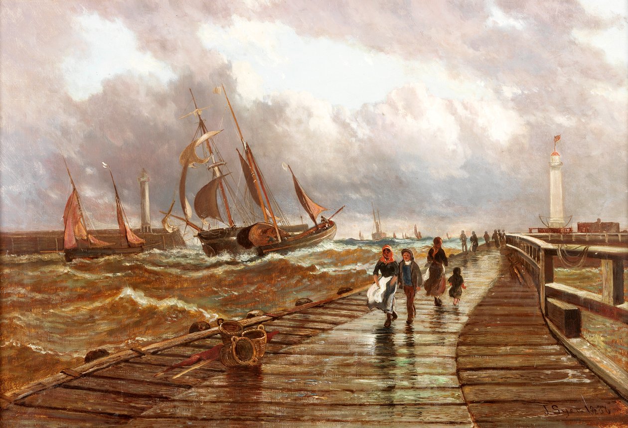 Mola w Sunderlandzie, 1843, 1886 autorstwa John James Syer