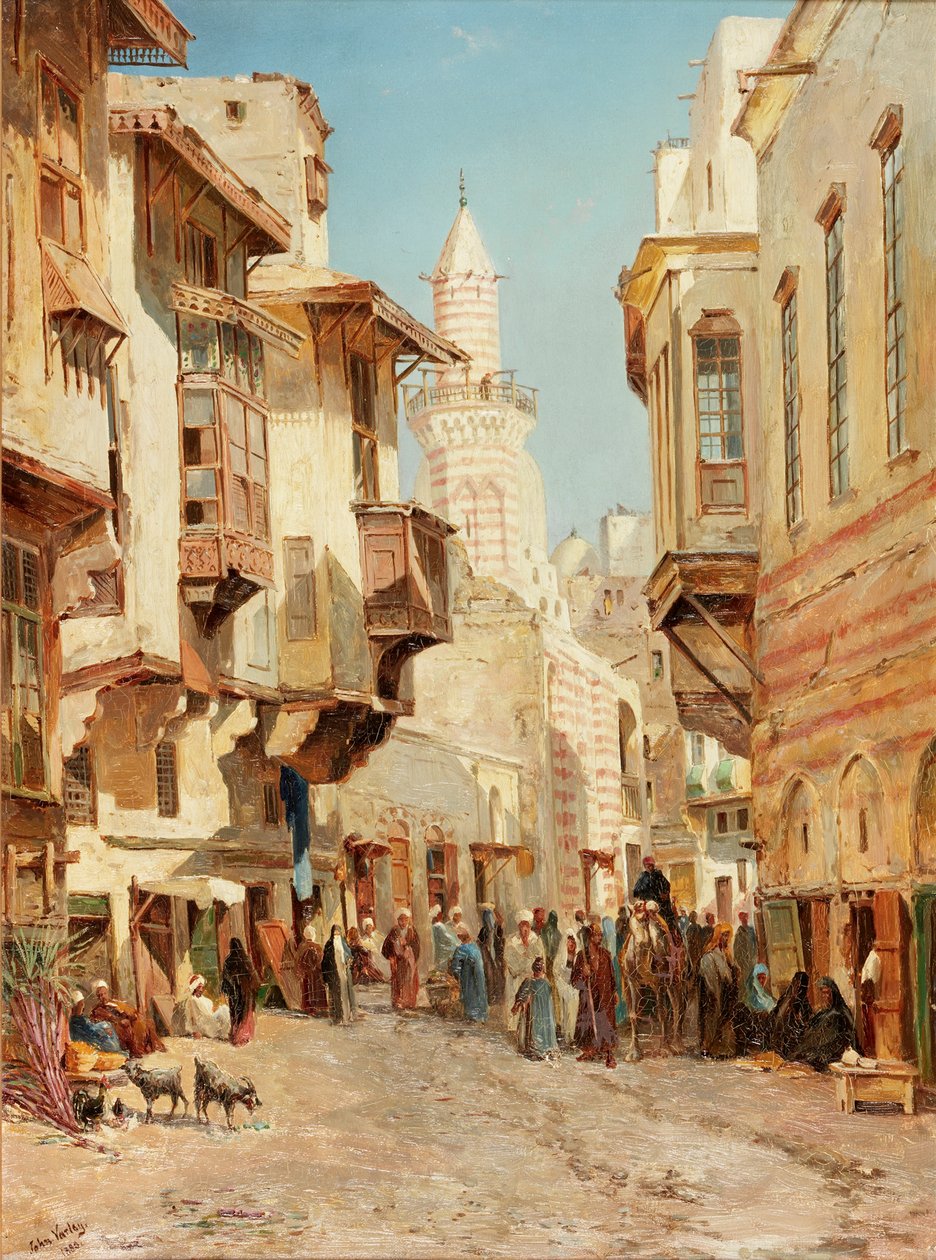 Meczet Emira Mindara, Kair, 1880 autorstwa John Jnr. Varley