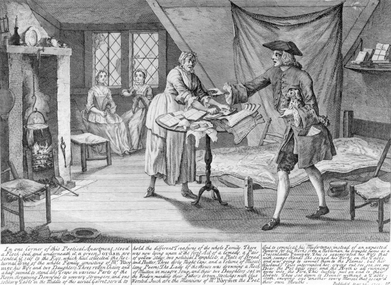 Opis nędzy poety garretera, 1751 autorstwa John June