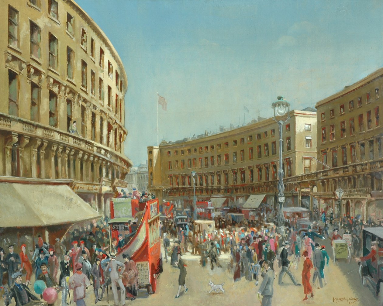 Old Regent Street, 1924 r. autorstwa John Kynnersley Kirby