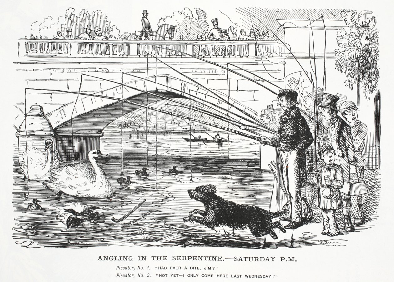 Wędkowanie na Serpentynie - sobota, godz. autorstwa John Leech
