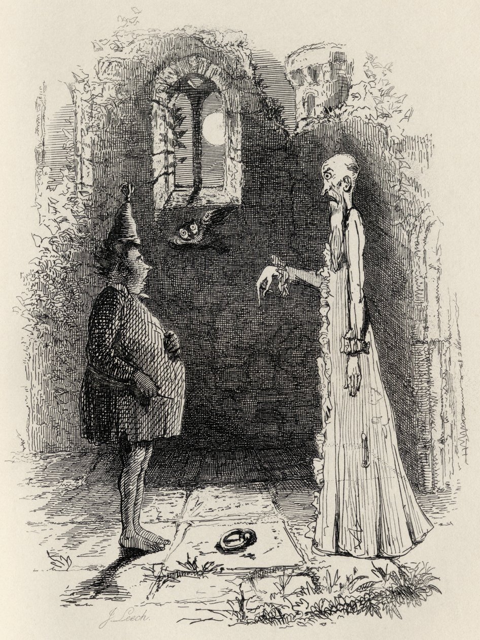 Duch, z „Legend Ingoldsby” Thomasa Ingoldsby, wydanej przez Richarda Bentleya und Son, 1887 autorstwa John Leech