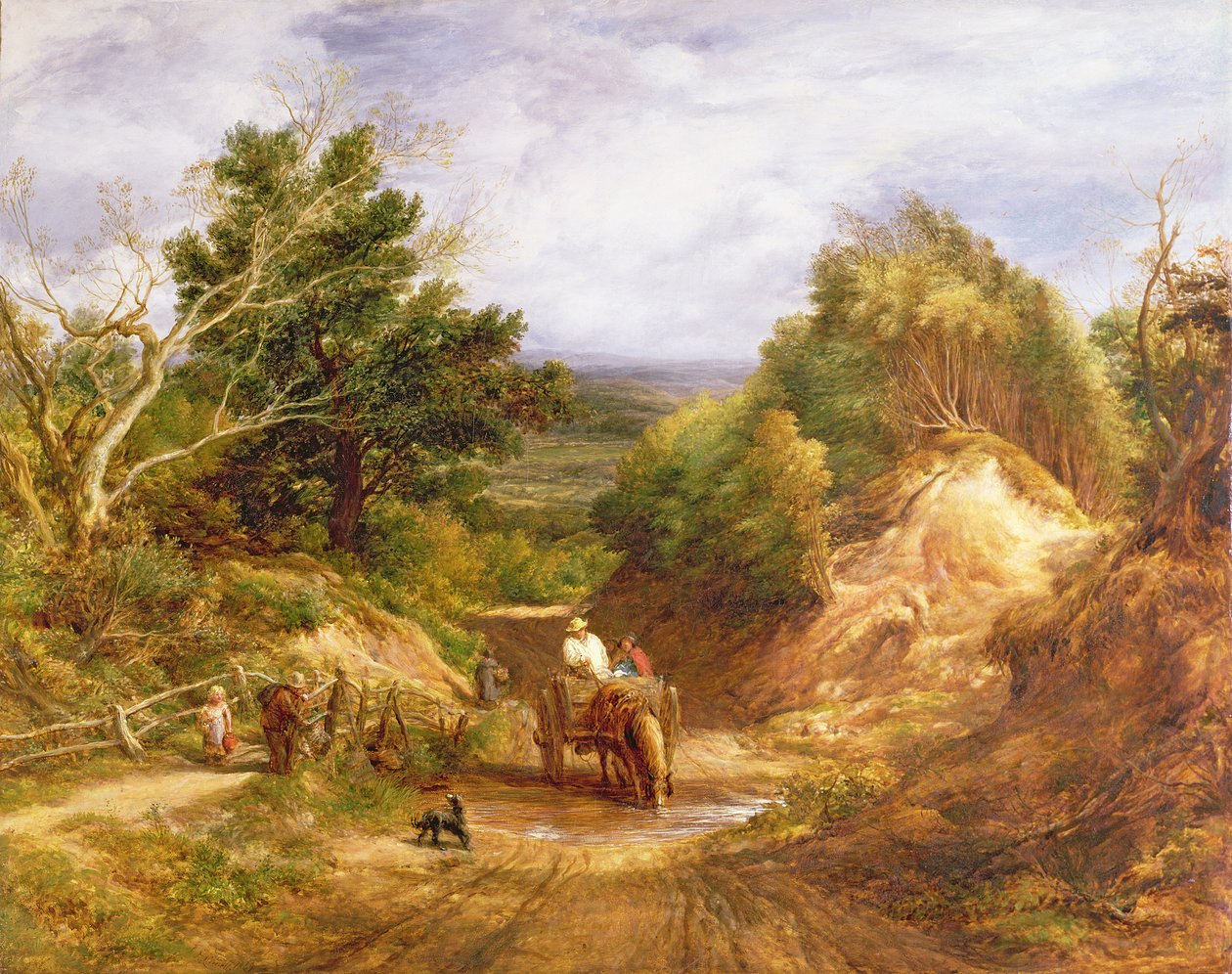 Przeprawa przez potok autorstwa John Linnell