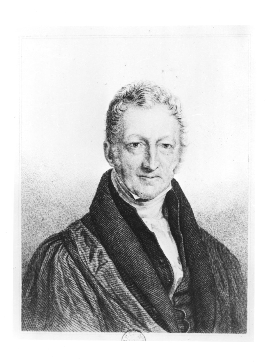 Portret Thomasa Roberta Malthusa (1766-1834) grawerowany przez Fourniera dla „Słownika ekonomii politycznej”, 1853 autorstwa John Linnell