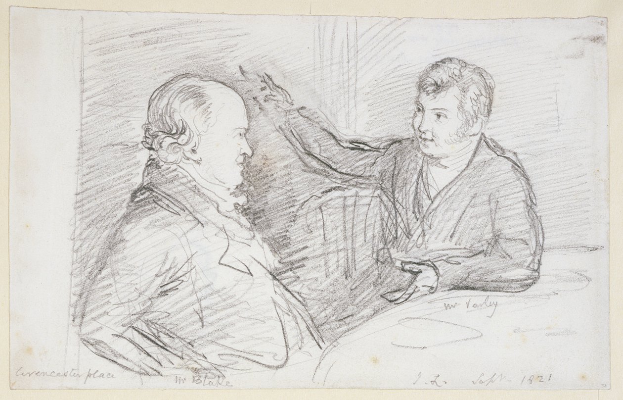 William Blake (1757-1827) w rozmowie z Johnem Varleyem (1778-1842) wrzesień 1821 r. autorstwa John Linnell