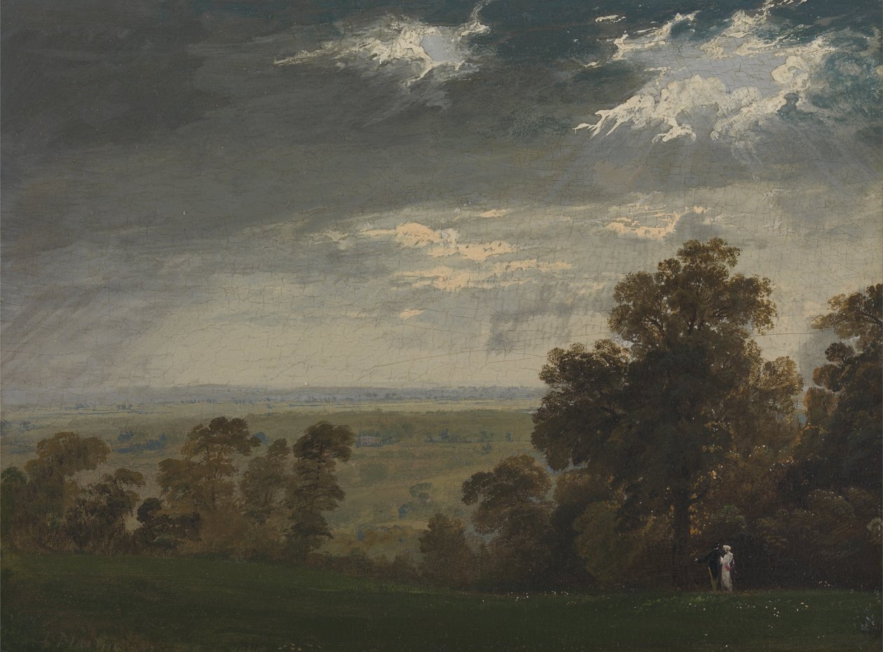 Krajobraz, prawdopodobnie Wyspa Wight lub Richmond Hill autorstwa John Martin