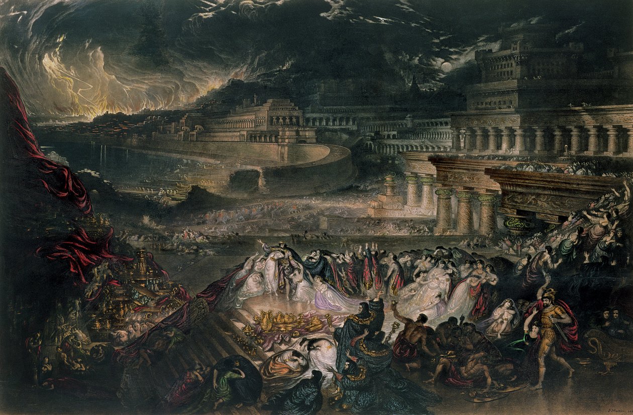 Upadek Niniwy (druk) autorstwa John Martin