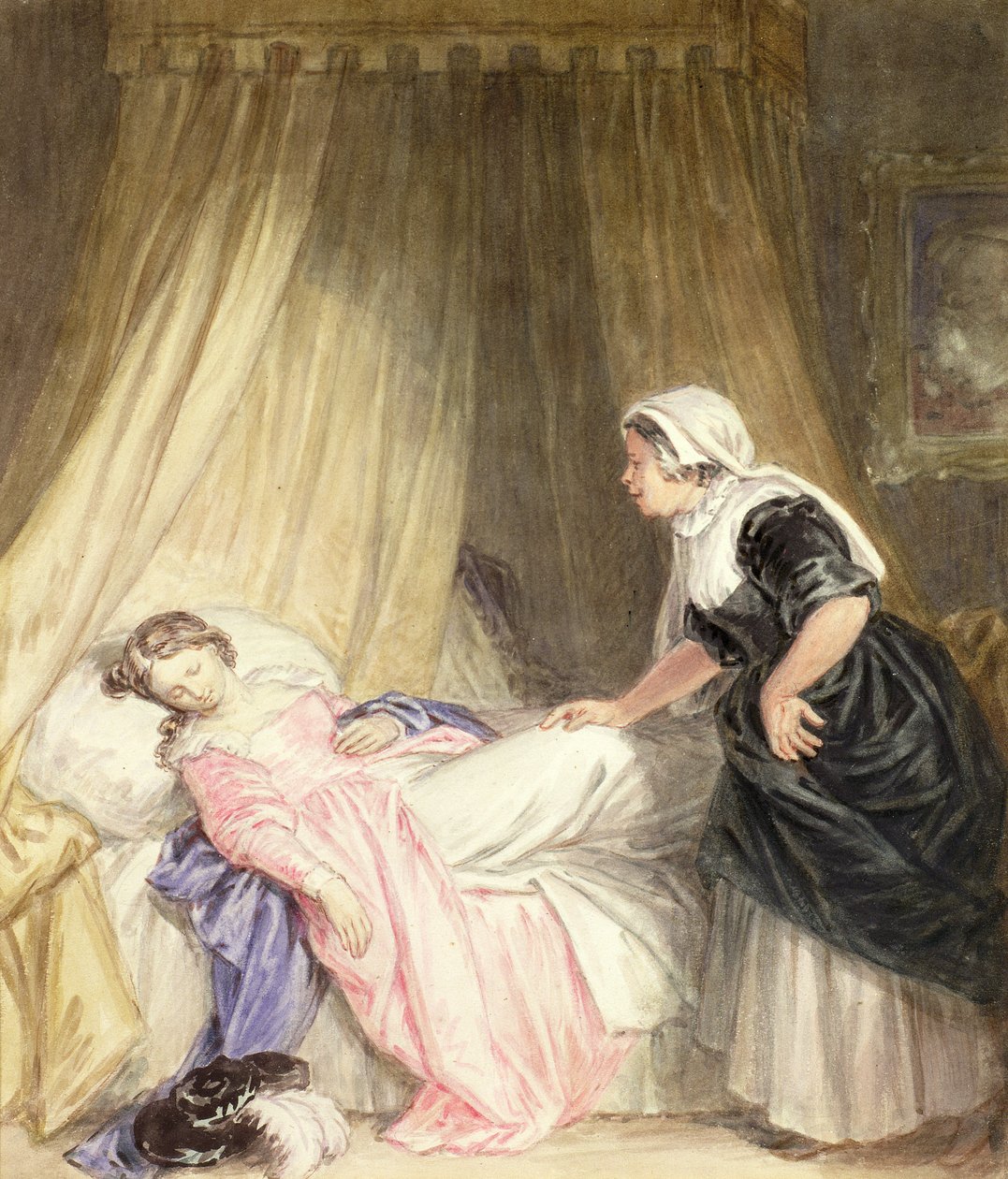 Julia i jej pielęgniarka autorstwa John Massey Wright