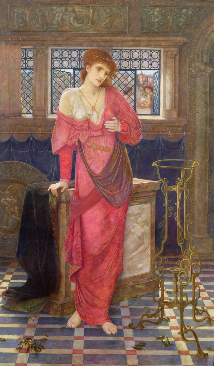 Izabela i garnek bazylii autorstwa John Melhuish Strudwick
