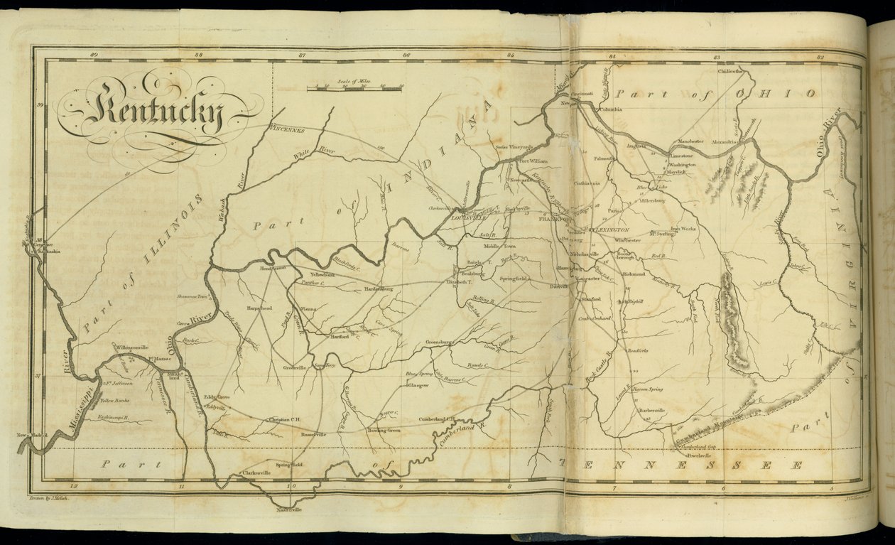 Strony z „Podróży po Stanach Zjednoczonych Ameryki...”, 1818 r. autorstwa John Melish
