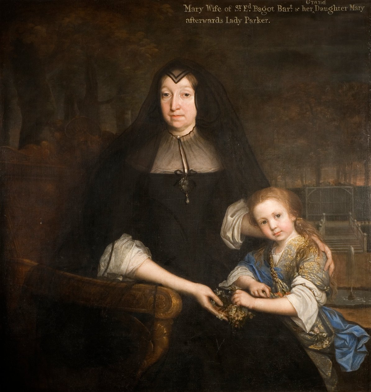 Lady Mary Bagot i jej wnuczka Mary autorstwa John Michael Wright