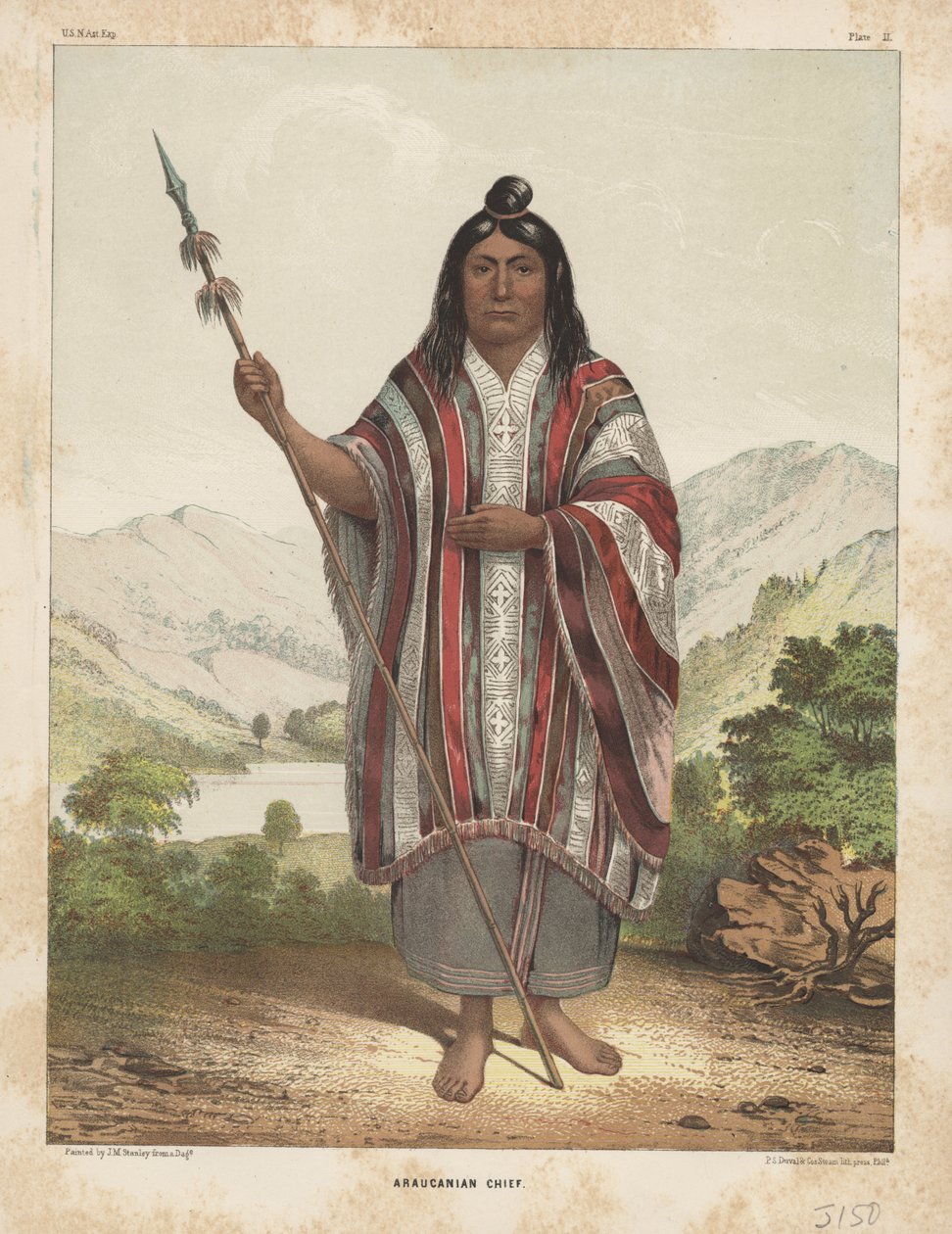 Wódz Araukański, 1855 autorstwa John Mix Stanley