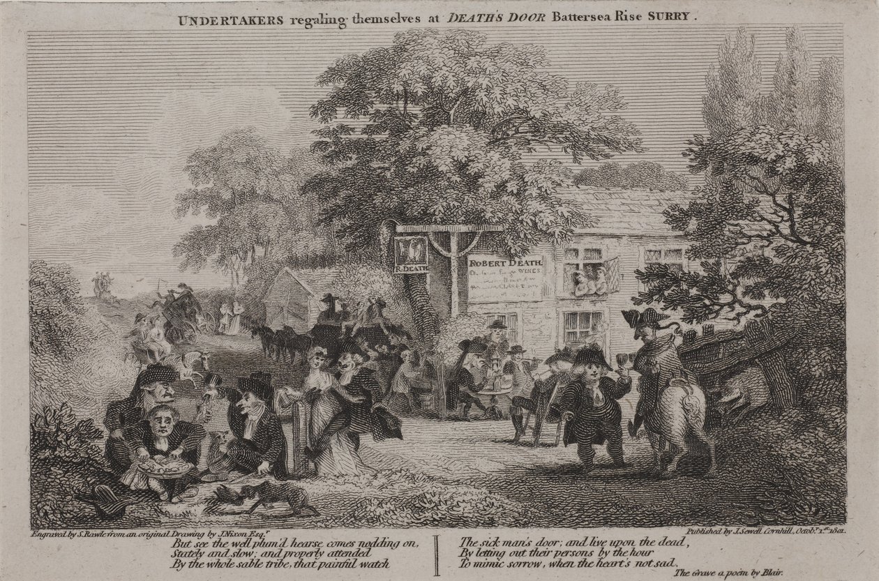 Undertakers racząc się w Deaths Door, 1801 autorstwa John Nixon