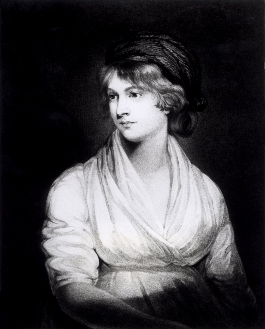 Portret Mary Wollstonecraft Godwin (1759-97) Autorka Oskarżenia o prawa kobiety, ryt. W.T. Annis, wyd. 1802 autorstwa John Opie