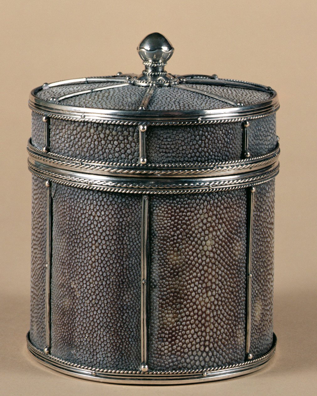 Papierośnica z shagreen bokami, 1928 (srebrna) autorstwa John Paul Cooper