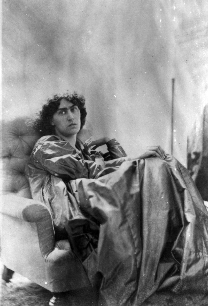 Jane Morris, pozowana przez Dante Gabriel Rossetti, 1865 (druk albumowy) autorstwa John R. Parsons