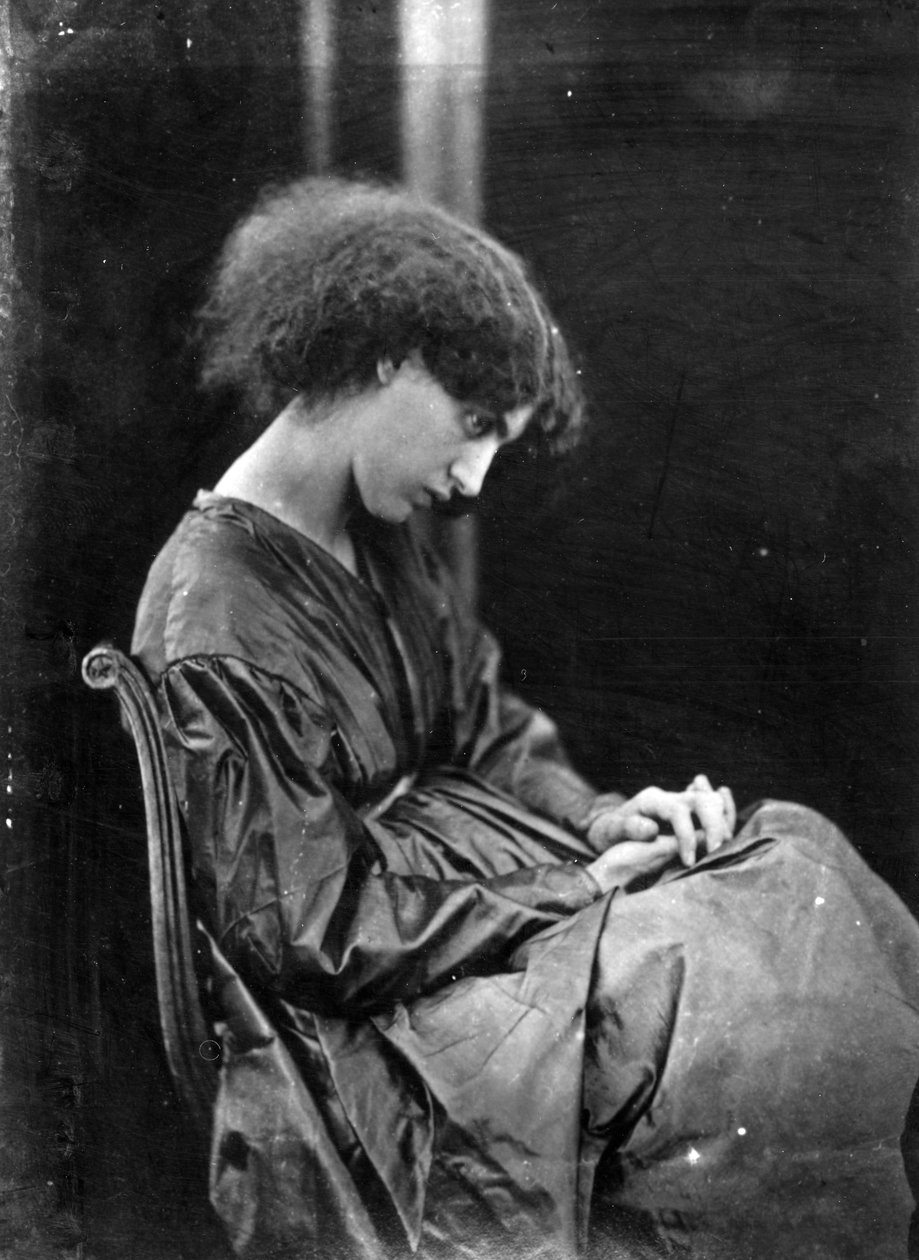 Jane Morris, pozowana przez Dante Gabriel Rossetti, 1865 (druk albumowy) autorstwa John R. Parsons