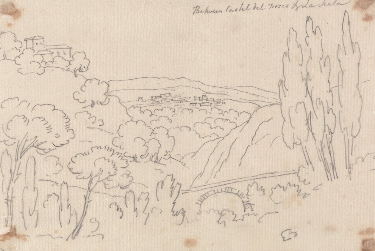 Między Castel del Bosco a La Scala autorstwa John Robert Cozens