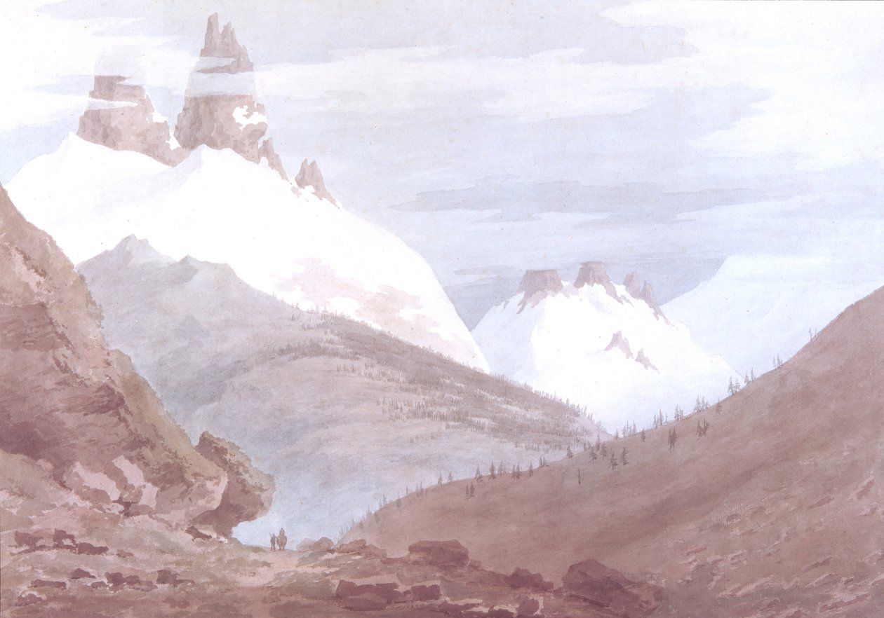 Chamonix i Martigny autorstwa John Robert Cozens