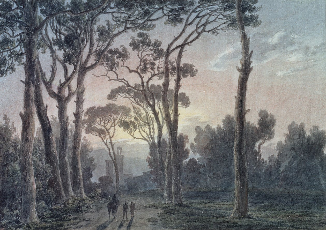 Florencja z lasu w pobliżu Cascine autorstwa John Robert Cozens