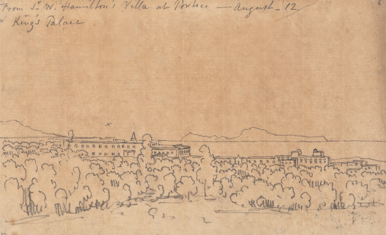 Z willi Sir W. Hamiltonsa w Portici, 12 sierpnia autorstwa John Robert Cozens