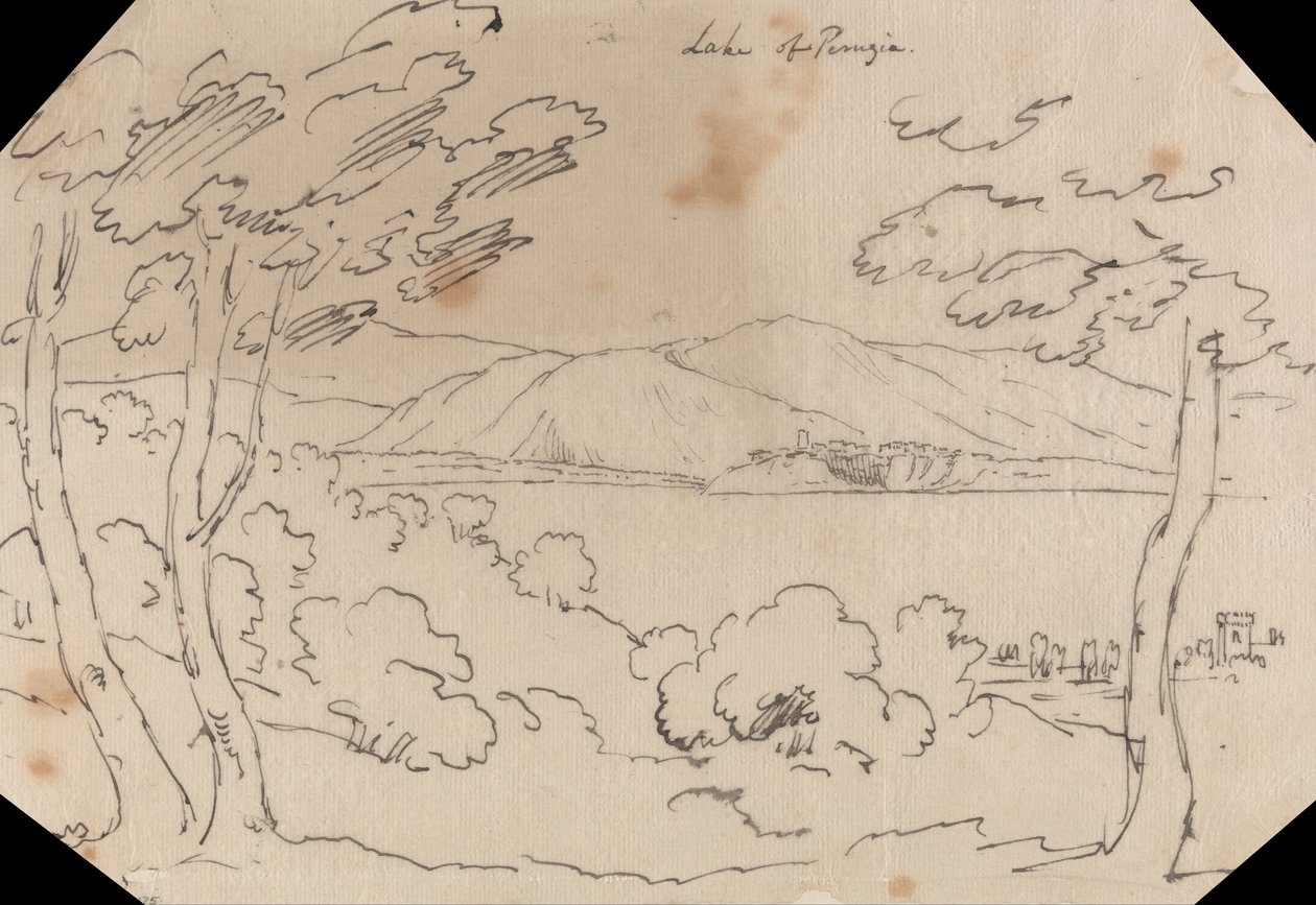Jezioro w Perugii autorstwa John Robert Cozens