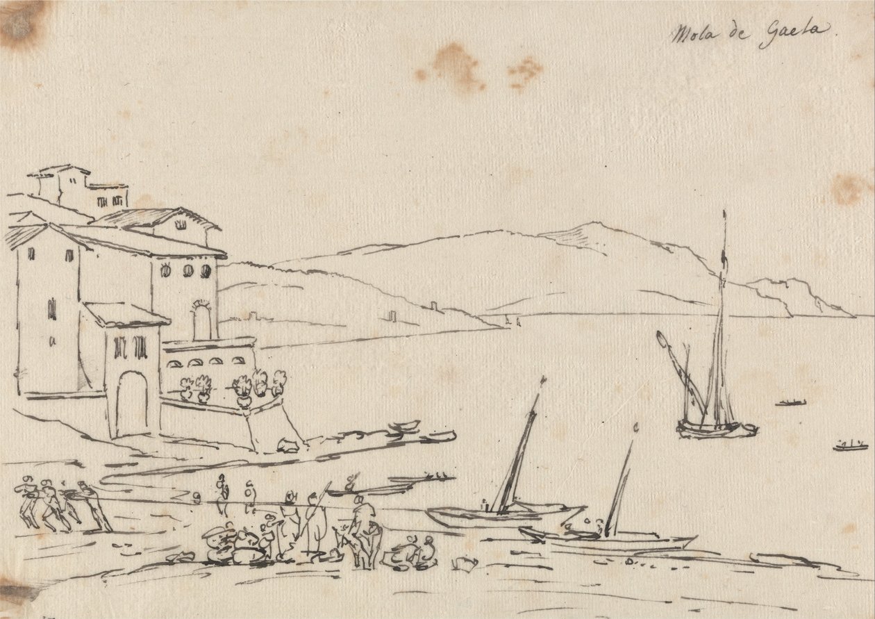 Mola di Gaeta autorstwa John Robert Cozens