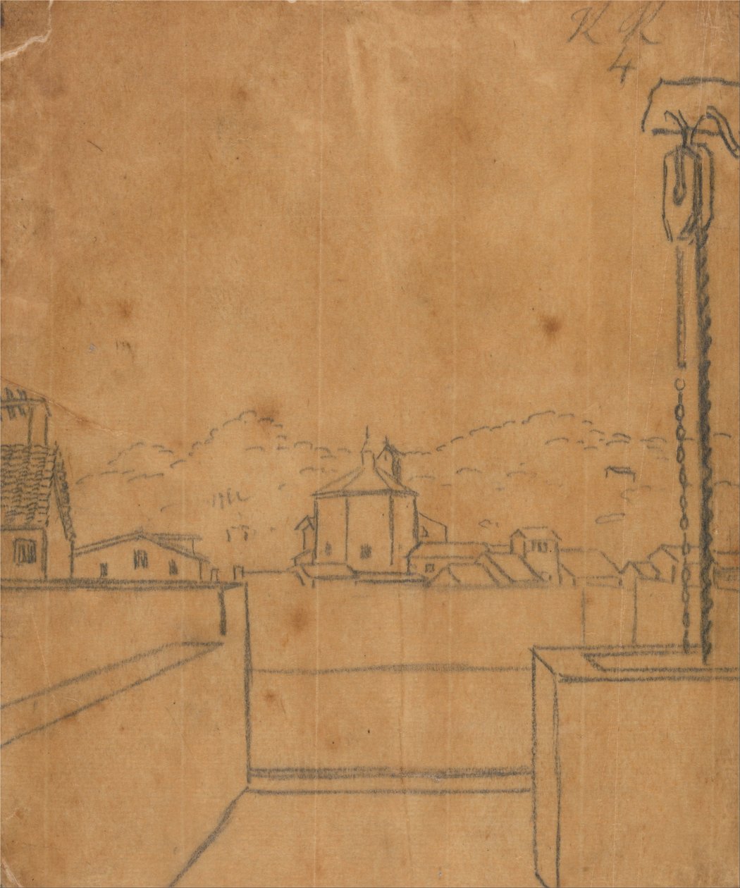 Widok z dachu baptysterium autorstwa John Robert Cozens