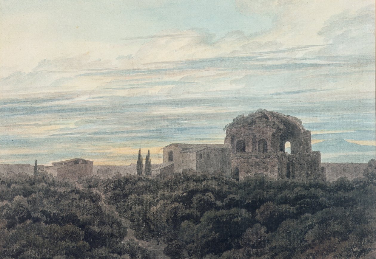 Świątynia Minerwy Medica autorstwa John Robert Cozens