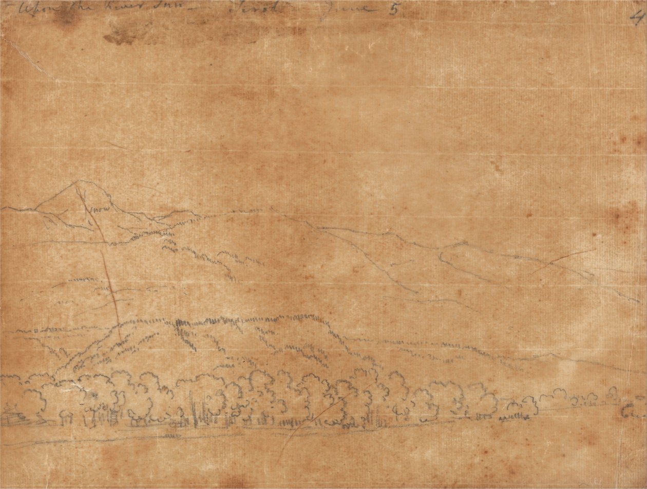 Zajazd nad rzeką, Tyrol, 5 czerwca autorstwa John Robert Cozens
